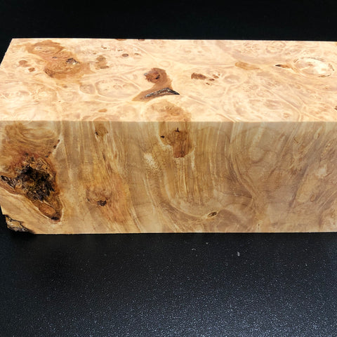 3"x3"x7" KD Maple Burl Wood Spindle Turning Blank (#00570)