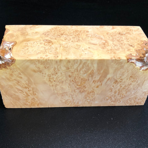 3"x3"x7" KD Maple Burl Wood Spindle Turning Blank (#00574)