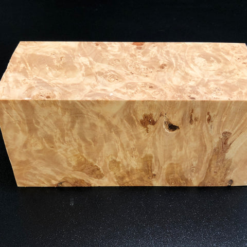3"x3"x7" KD Maple Burl Wood Spindle Turning Blank (#00577)