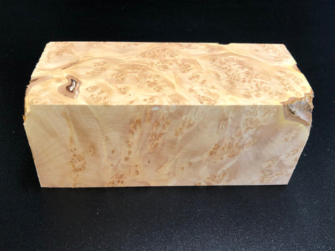 3"x3"x7" KD Maple Burl Wood Spindle Turning Blank (#00578)