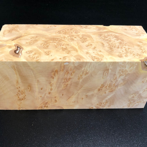 3"x3"x7" KD Maple Burl Wood Spindle Turning Blank (#00578)