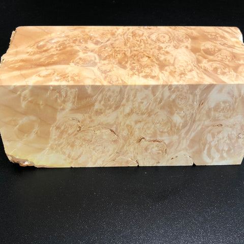 3"x3"x7" KD Maple Burl Wood Spindle Turning Blank (#00579)