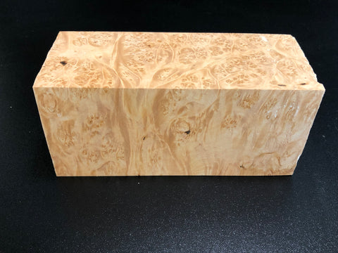 3"x3"x7" KD Maple Burl Wood Spindle Turning Blank (#00580)