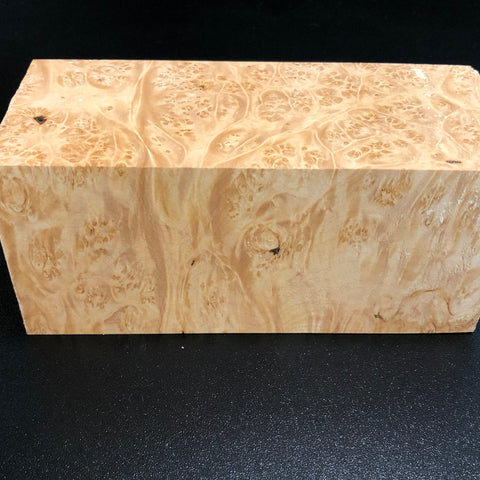 3"x3"x7" KD Maple Burl Wood Spindle Turning Blank (#00580)
