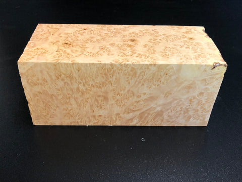 3"x3"x7" KD Maple Burl Wood Spindle Turning Blank (#00582)