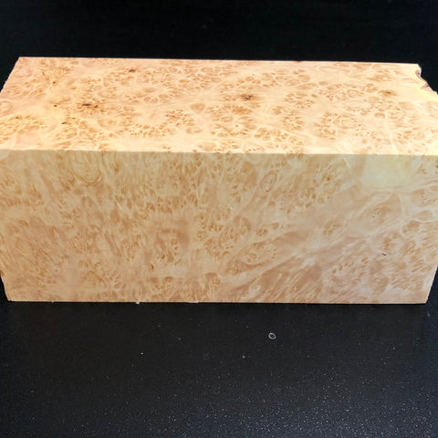 3"x3"x7" KD Maple Burl Wood Spindle Turning Blank (#00582)