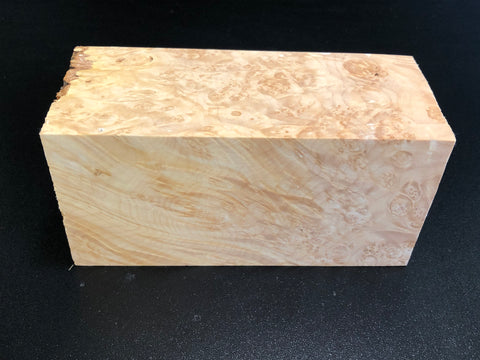 3"x3"x7" KD Maple Burl Wood Spindle Turning Blank (#00583)