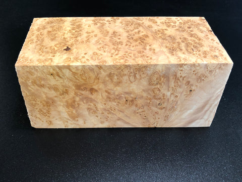 3"x3"x7" KD Maple Burl Wood Spindle Turning Blank (#00585)