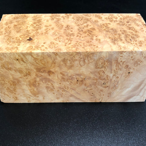 3"x3"x7" KD Maple Burl Wood Spindle Turning Blank (#00585)