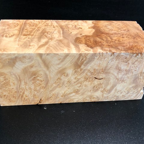 3"x3"x7" KD Maple Burl Wood Spindle Turning Blank (#00586)