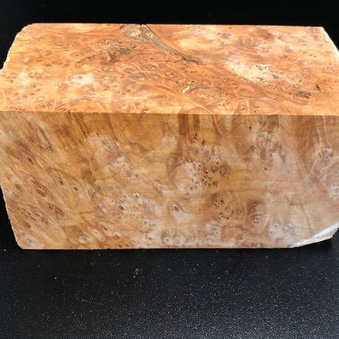3"x3"x6" KD Maple Burl Wood Spindle Turning Blank (#00589)