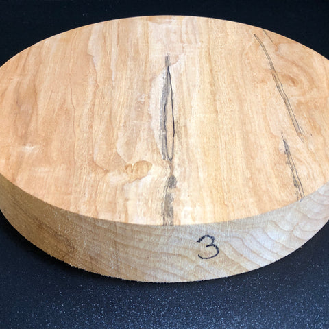 11"x2" KD Spalted Hard Maple Wood Bowl Turning Blank (#003)