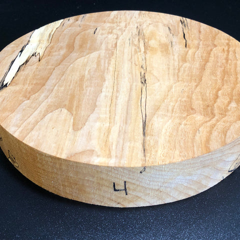 11"x2" KD Spalted Hard Maple Wood Bowl Turning Blank (#004)