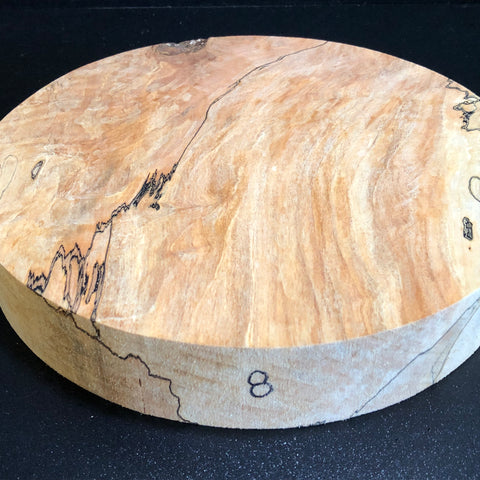 11"x2" KD Spalted Hard Maple Wood Bowl Turning Blank (#008)