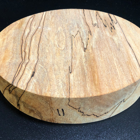 10"x2" KD Spalted Hard Maple Wood Bowl Turning Blank (#0011)