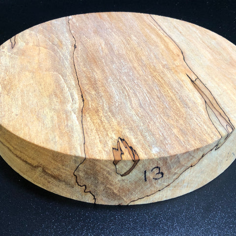 10"x2" KD Spalted Hard Maple Wood Bowl Turning Blank (#0013)