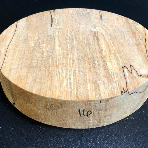 9"x2" KD Spalted Hard Maple Wood Bowl Turning Blank (#0016)