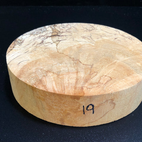 8"x2" KD Spalted Hard Maple Wood Bowl Turning Blank (#0019)