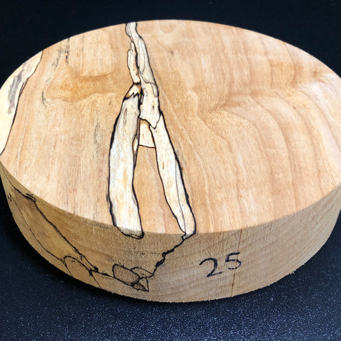 8"x2" KD Spalted Hard Maple Wood Bowl Turning Blank (#0025)