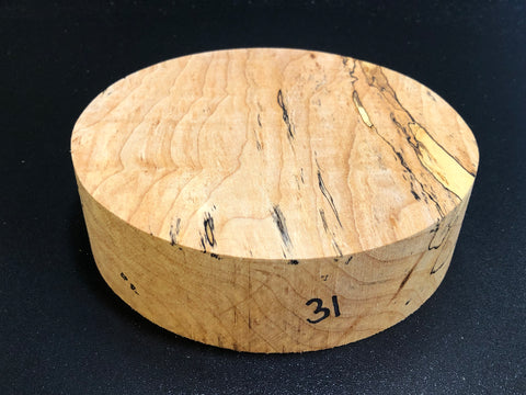 7"x2" KD Spalted Hard Maple Wood Bowl Turning Blank (#0031)