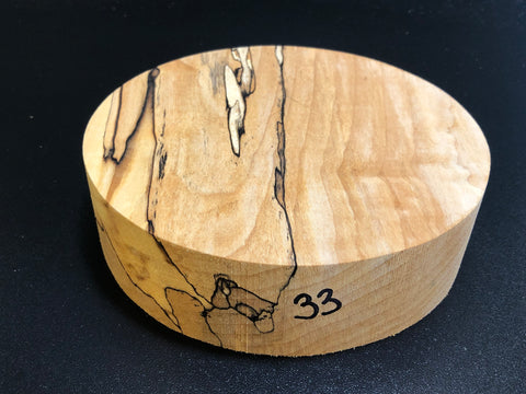 7"x2" KD Spalted Hard Maple Wood Bowl Turning Blank (#0033)