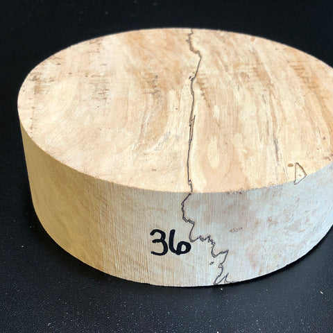 6"x2" KD Spalted Hard Maple Wood Bowl Turning Blank (#0036)