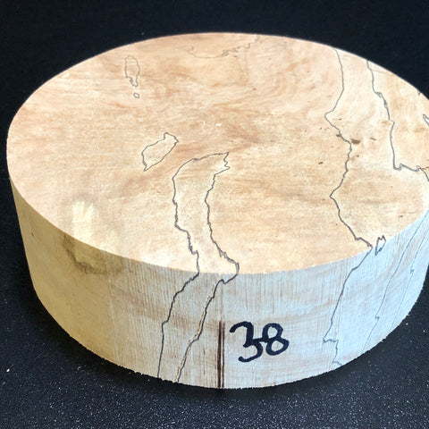 6"x2" KD Spalted Hard Maple Wood Bowl Turning Blank (#0038)