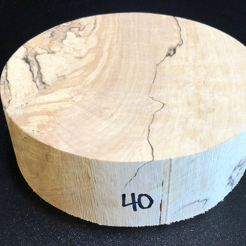 6"x2" KD Spalted Hard Maple Wood Bowl Turning Blank (#0040)