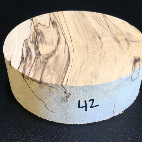 6"x2" KD Spalted Hard Maple Wood Bowl Turning Blank (#0042)