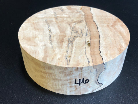 6"x2" KD Spalted Hard Maple Wood Bowl Turning Blank (#0046)