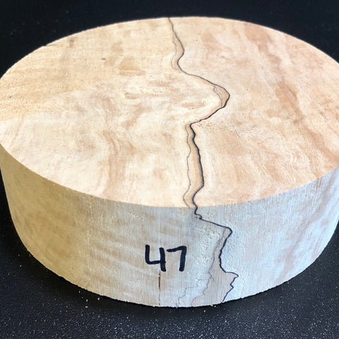 6"x2" KD Spalted Hard Maple Wood Bowl Turning Blank (#0047)