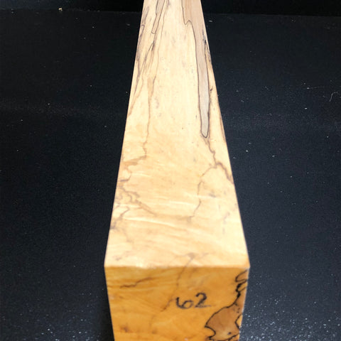 2"x2"x18" KD Spalted Hard Maple Wood Spindle Turning Blank (#0062)