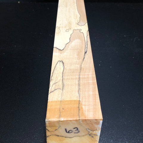 2"x2"x18" KD Spalted Hard Maple Wood Spindle Turning Blank (#0063)