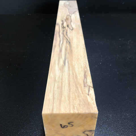 2"x2"x18" KD Spalted Hard Maple Wood Spindle Turning Blank (#0065)