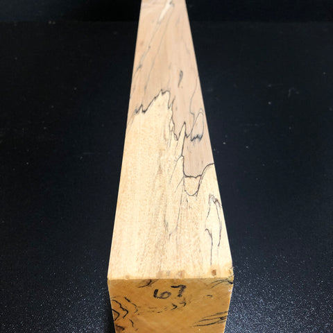 2"x2"x18" KD Spalted Hard Maple Wood Spindle Turning Blank (#0067)