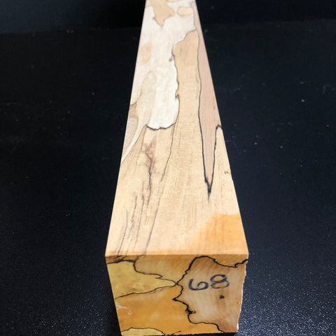 2"x2"x18" KD Spalted Hard Maple Wood Spindle Turning Blank (#0068)