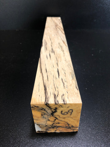 2"x2"x18" KD Spalted Hard Maple Wood Spindle Turning Blank (#0069)