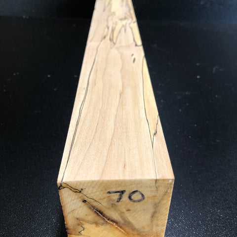 2"x2"x18" KD Spalted Hard Maple Wood Spindle Turning Blank (#0070)