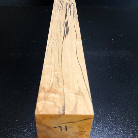 2"x2"x18" KD Spalted Hard Maple Wood Spindle Turning Blank (#0071)