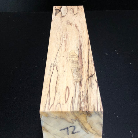 2"x2"x12" KD Spalted Hard Maple Wood Spindle Turning Blank (#0072)