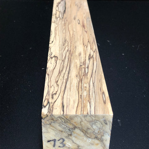 2"x2"x12" KD Spalted Hard Maple Wood Spindle Turning Blank (#0073)