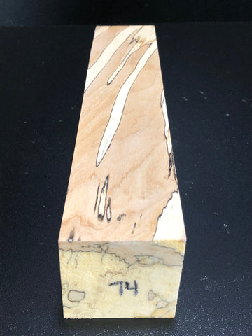 2"x2"x12" KD Spalted Hard Maple Wood Spindle Turning Blank (#0074)