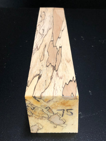 2"x2"x12" KD Spalted Hard Maple Wood Spindle Turning Blank (#0075)