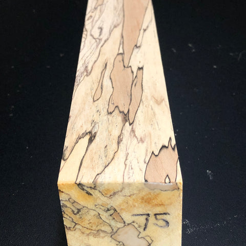 2"x2"x12" KD Spalted Hard Maple Wood Spindle Turning Blank (#0075)