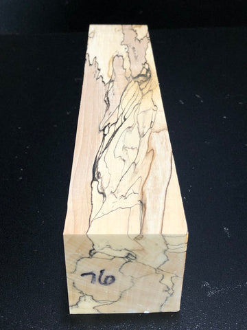 2"x2"x12" KD Spalted Hard Maple Wood Spindle Turning Blank (#0076)