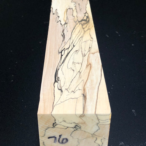 2"x2"x12" KD Spalted Hard Maple Wood Spindle Turning Blank (#0076)