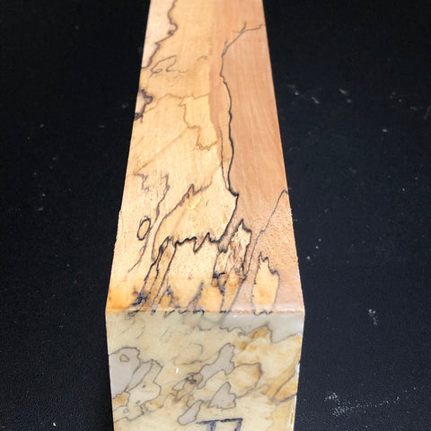 2"x2"x12" KD Spalted Hard Maple Wood Spindle Turning Blank (#0077)