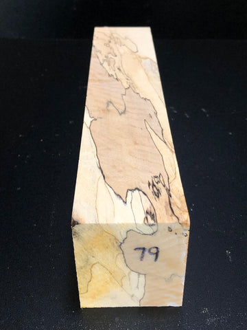 2"x2"x12" KD Spalted Hard Maple Wood Spindle Turning Blank (#0079)