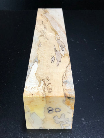 2"x2"x12" KD Spalted Hard Maple Wood Spindle Turning Blank (#0080)