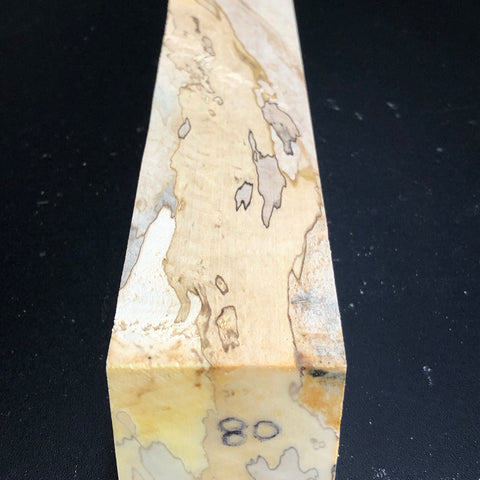 2"x2"x12" KD Spalted Hard Maple Wood Spindle Turning Blank (#0080)
